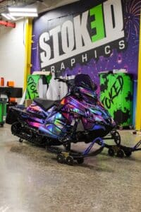 Iridescent Snowmobile